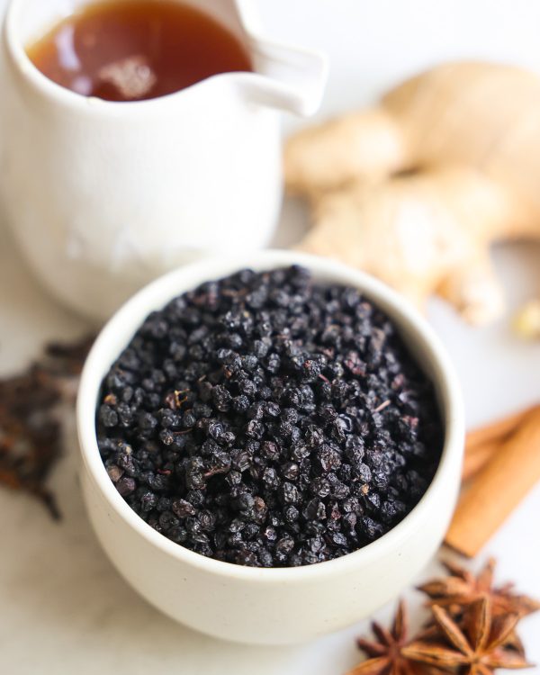 Dried, organic, premium elderberries 1lb